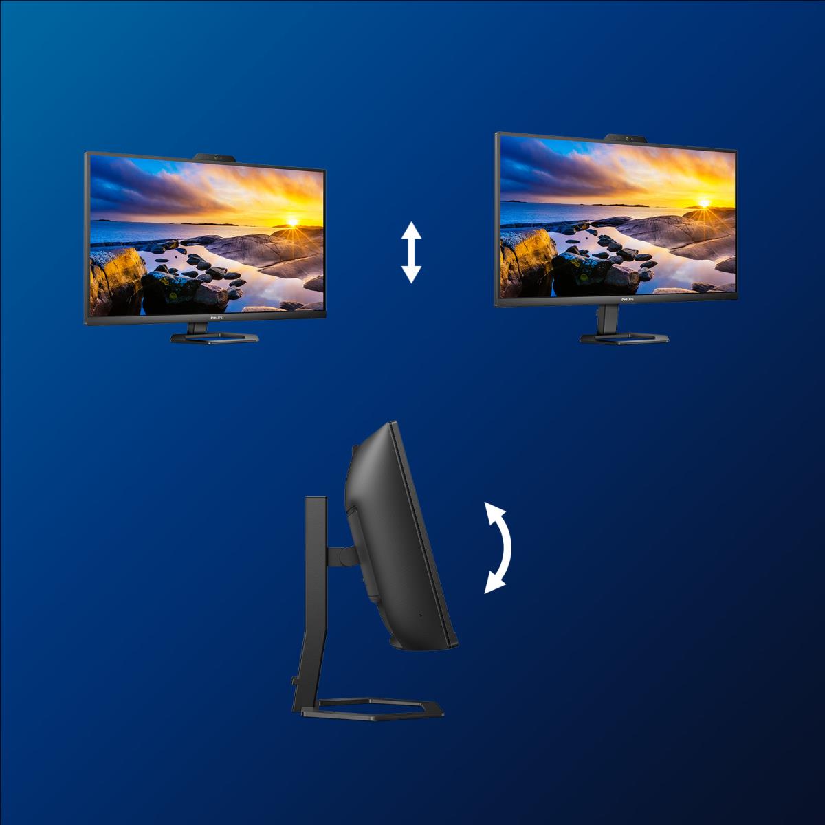 PHILIPS Desktop USB-c Monitor - 34e1c5600he - 34in - 3440x1440 - Wqhd With Windows Hello Webcam