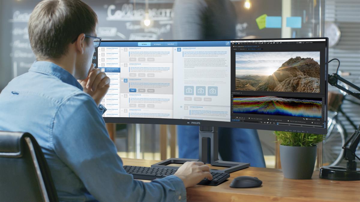 PHILIPS Desktop Curved USB-c Monitor - 45b1u6900c - 45in - 5120 X 1440 - Superwide
