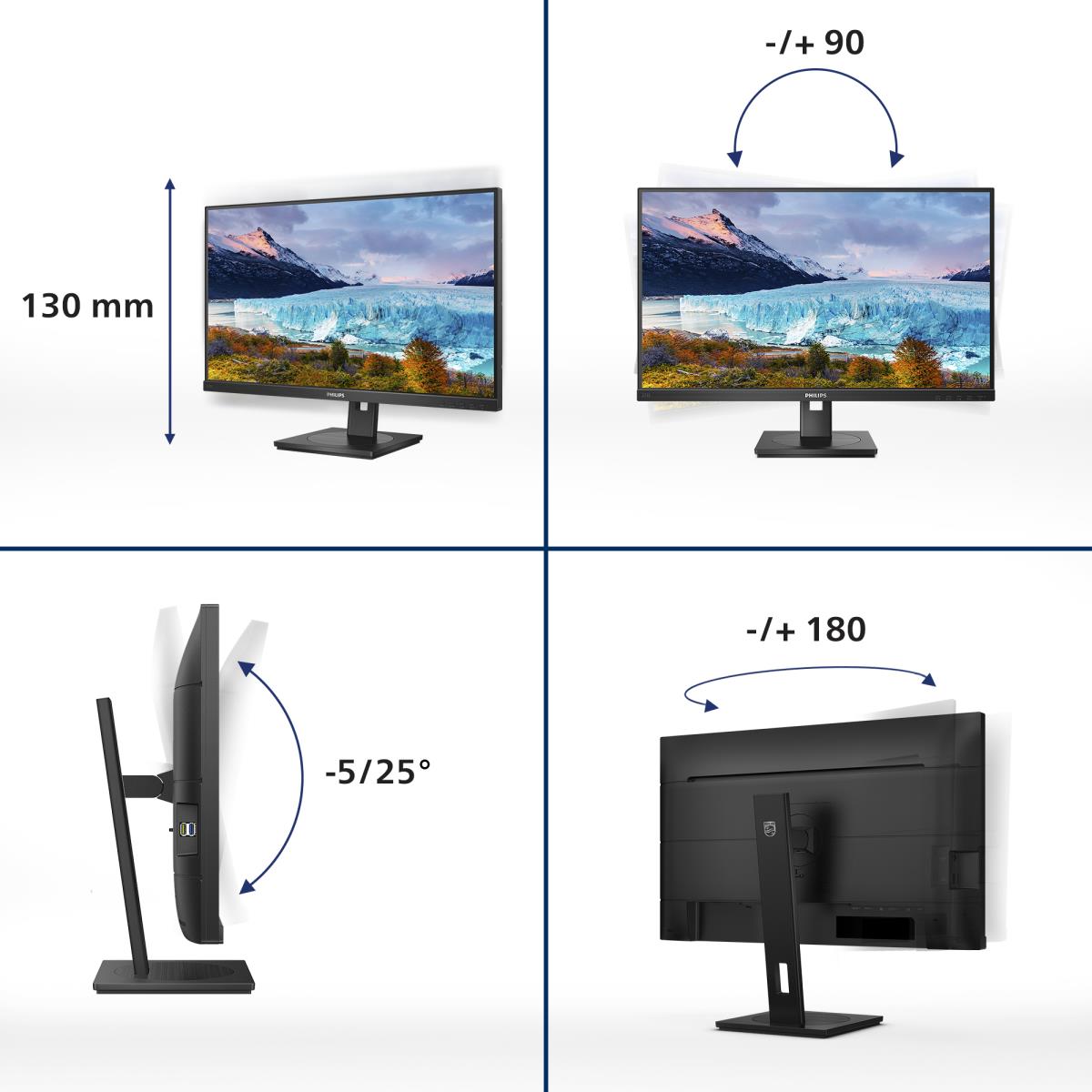 PHILIPS Desktop USB-c Monitor - 273s1 - 27in - 1920x1080 - S Line
