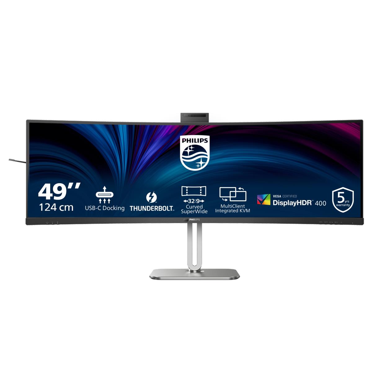 PHILIPS Curved Monitor - 49b2u6900ch - 49in - 5120 X 1440 - 32:9 Superwide Thunderbolt