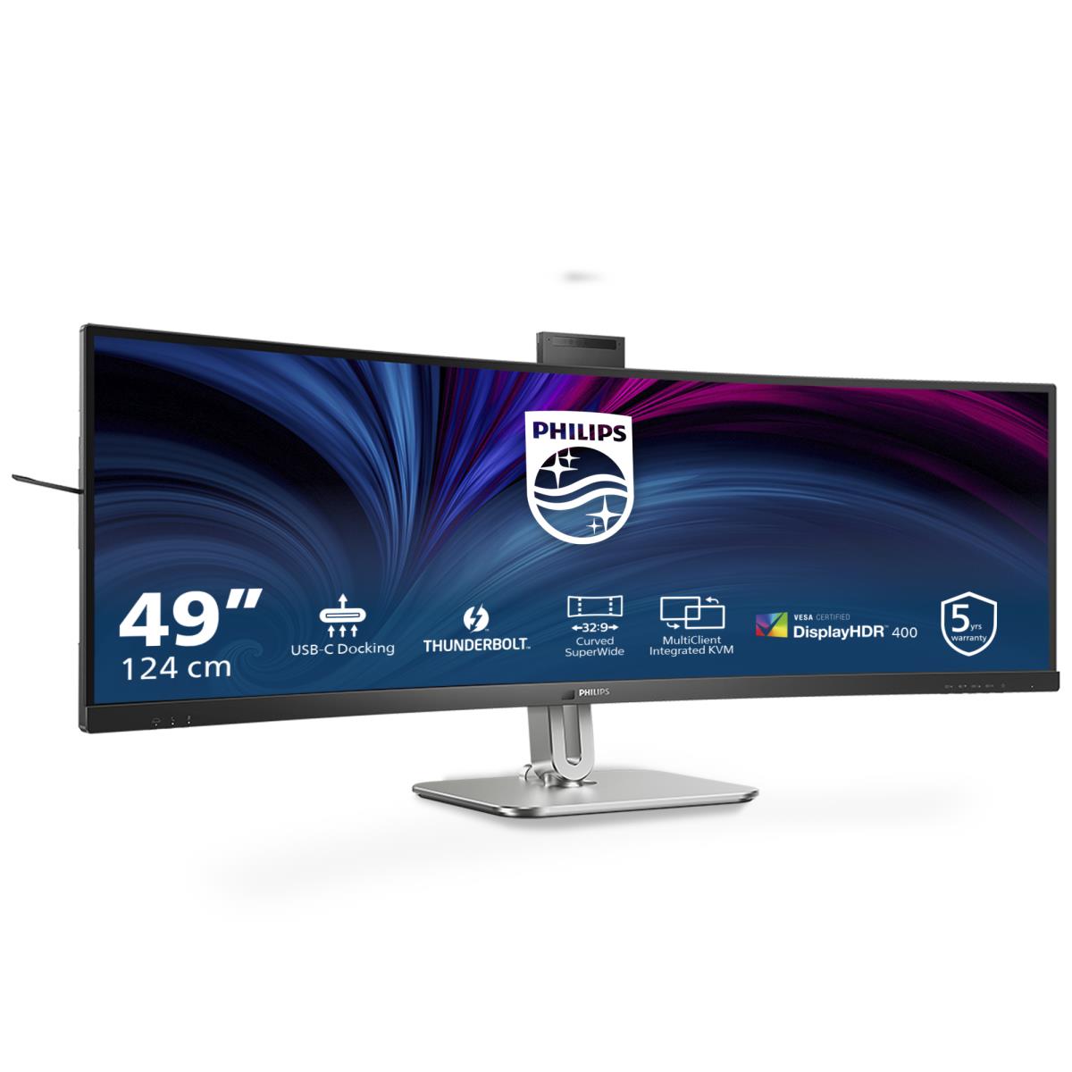 PHILIPS Curved Monitor - 49b2u6900ch - 49in - 5120 X 1440 - 32:9 Superwide Thunderbolt