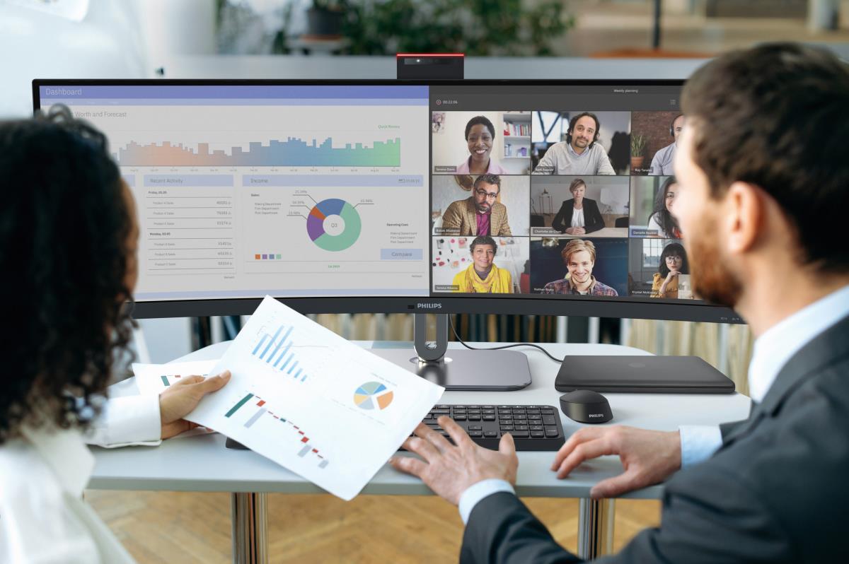 PHILIPS Curved Monitor - 49b2u6900ch - 49in - 5120 X 1440 - 32:9 Superwide Thunderbolt