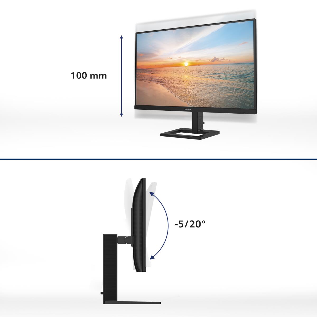 PHILIPS Desktop USB-c Monitor - 27e1n1900ae - 27in - 3840 X 2160 1000 Series