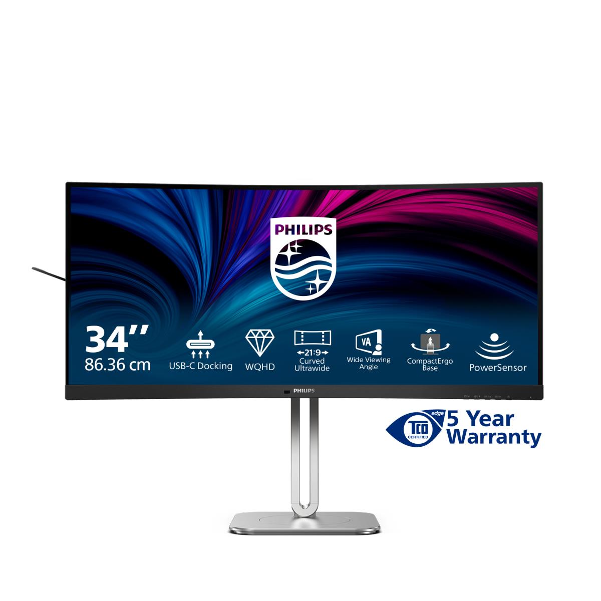 PHILIPS Desktop USB-c Curved Monitor - 34b2u5600c - 34in - 3440x1440