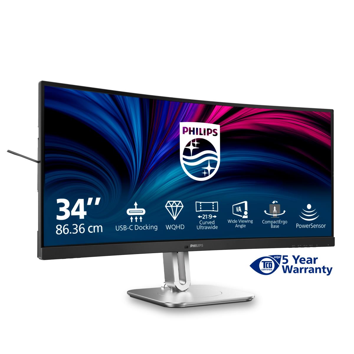 PHILIPS Desktop USB-c Curved Monitor - 34b2u5600c - 34in - 3440x1440
