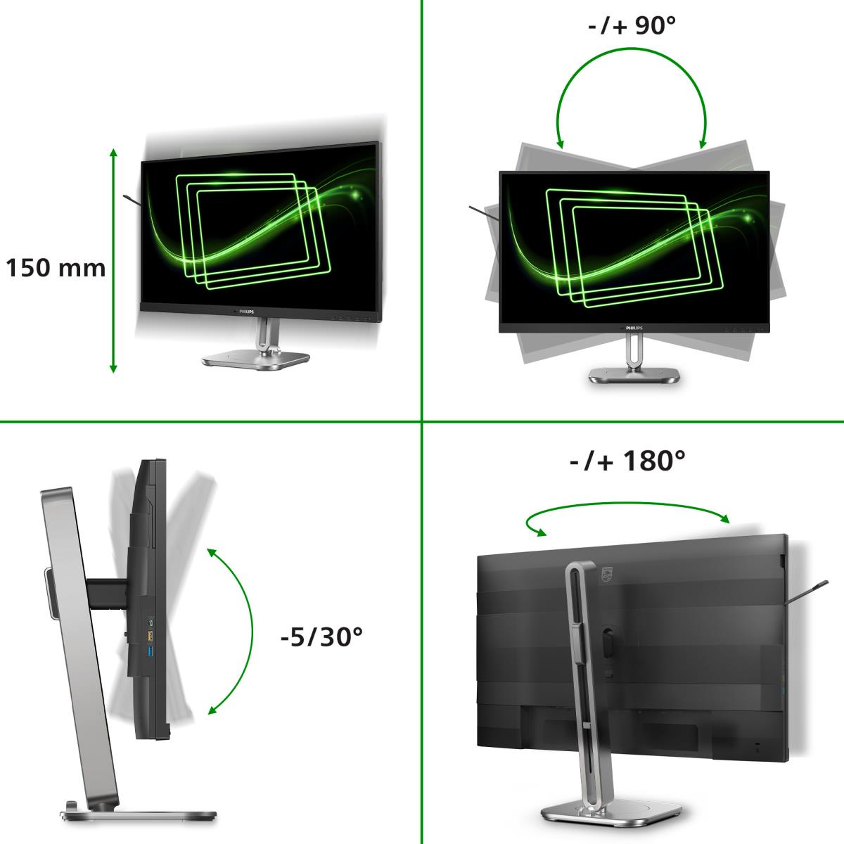 PHILIPS Desktop Monitor - 27b2g5500 - 27in - IPS Qhd Powersensor / Lightsensor
