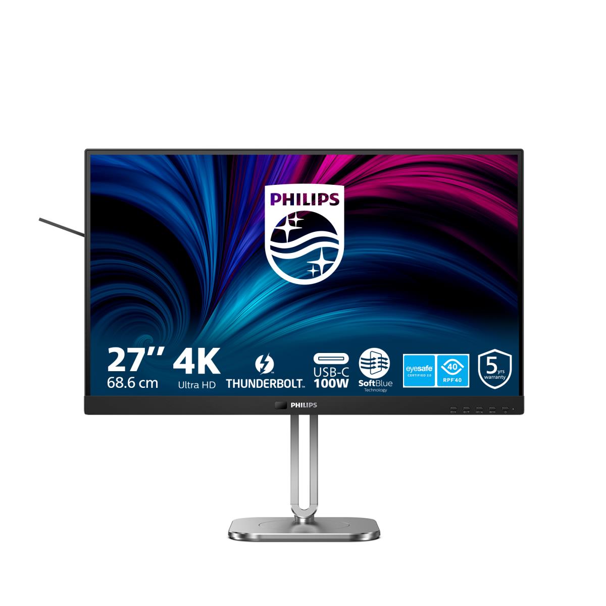 PHILIPS Desktop USB-c Monitor - 27b2u6903 - 27in - Draft With Pop-up Webcam