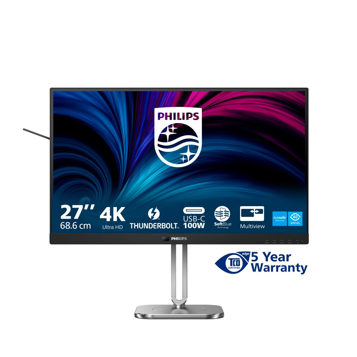 PHILIPS Desktop USB-c Monitor - 27b2u6903 - 27in - Draft With Pop-up Webcam