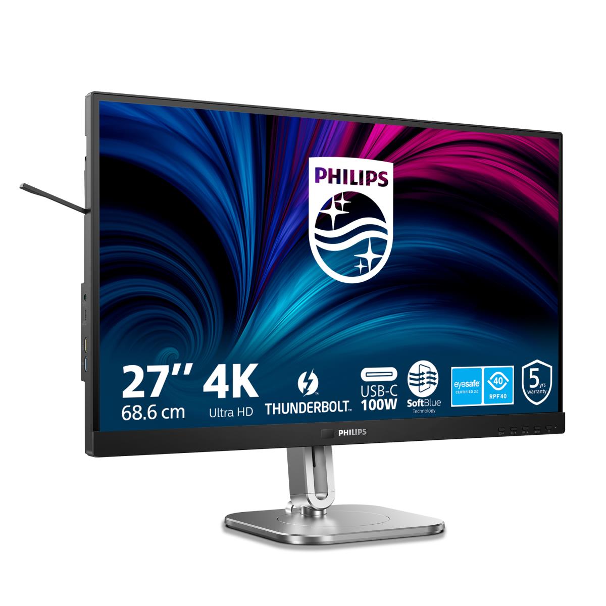 PHILIPS Desktop USB-c Monitor - 27b2u6903 - 27in - Draft With Pop-up Webcam