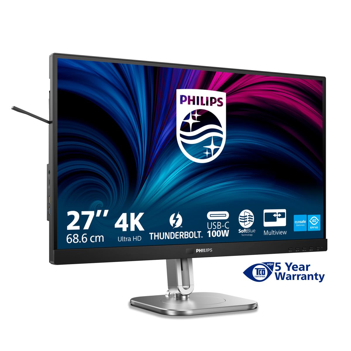 PHILIPS Desktop USB-c Monitor - 27b2u6903 - 27in - Draft With Pop-up Webcam