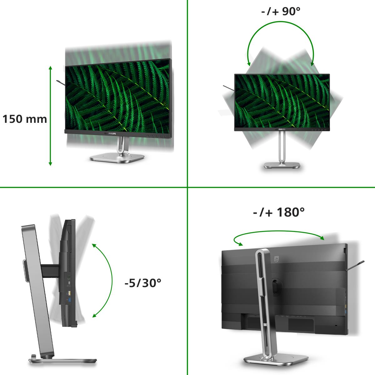PHILIPS Desktop USB-c Monitor - 24b2g5301 - 24in - 1920x1080 - Full Hd 5000 Series