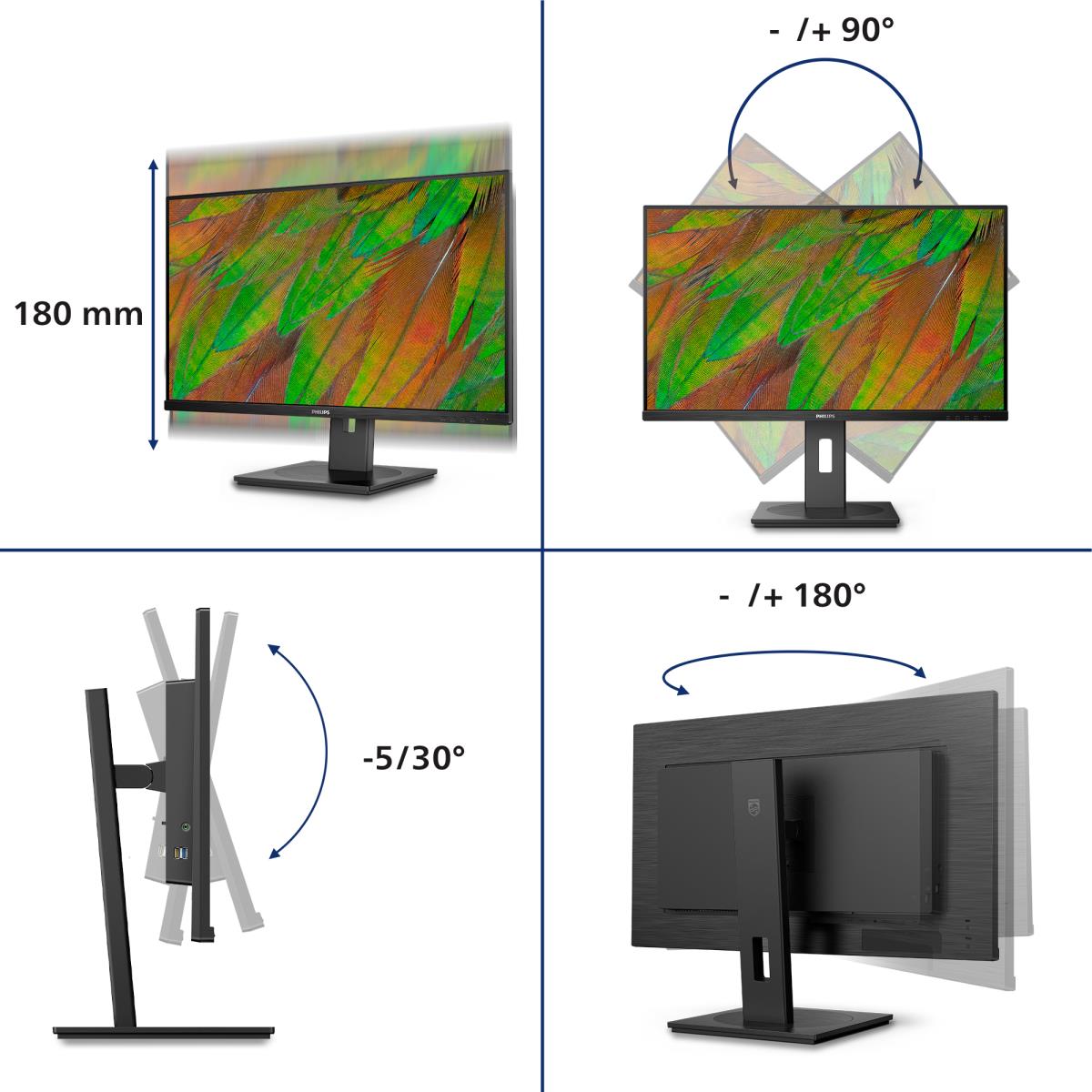 PHILIPS Desktop USB-c Monitor - 32b1u3900 - 32in - 3840 X 2160 (4k Uhd)