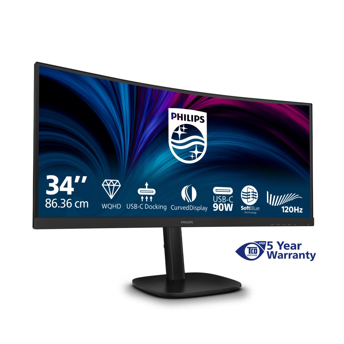 PHILIPS Desktop USB-c Curved Monitor - 34b2u3600c - 34in - 3440x1440