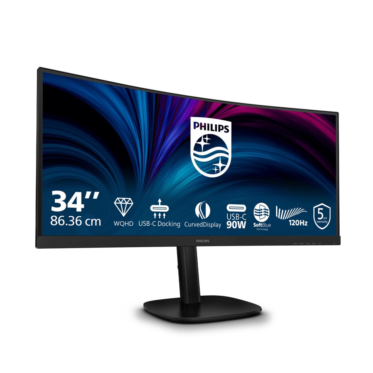 PHILIPS Desktop USB-c Curved Monitor - 34b2u3600c - 34in - 3440x1440