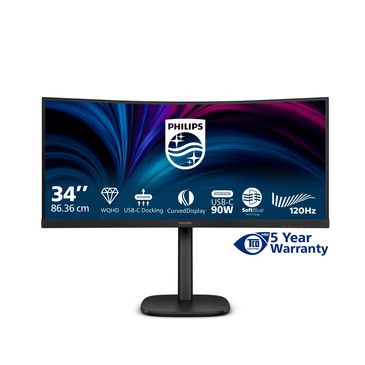 PHILIPS Desktop USB-c Curved Monitor - 34b2u3600c - 34in - 3440x1440