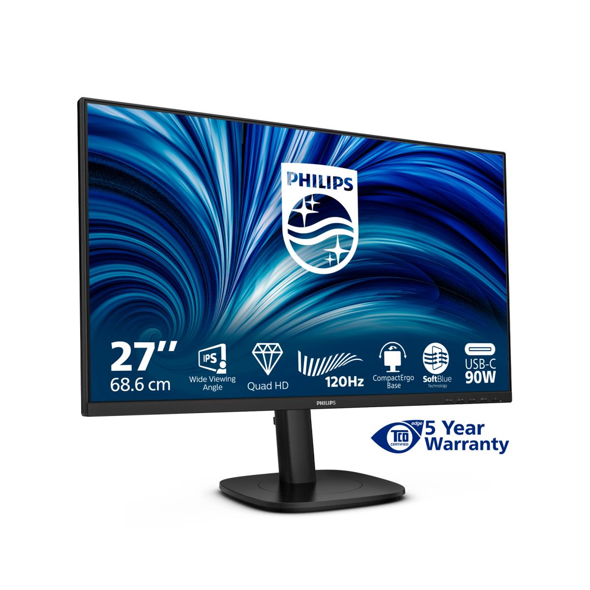 PHILIPS Desktop Monitor - 27b2u3601 - 27in - 2560x1440 ( Quad Hd ) 3000 Series