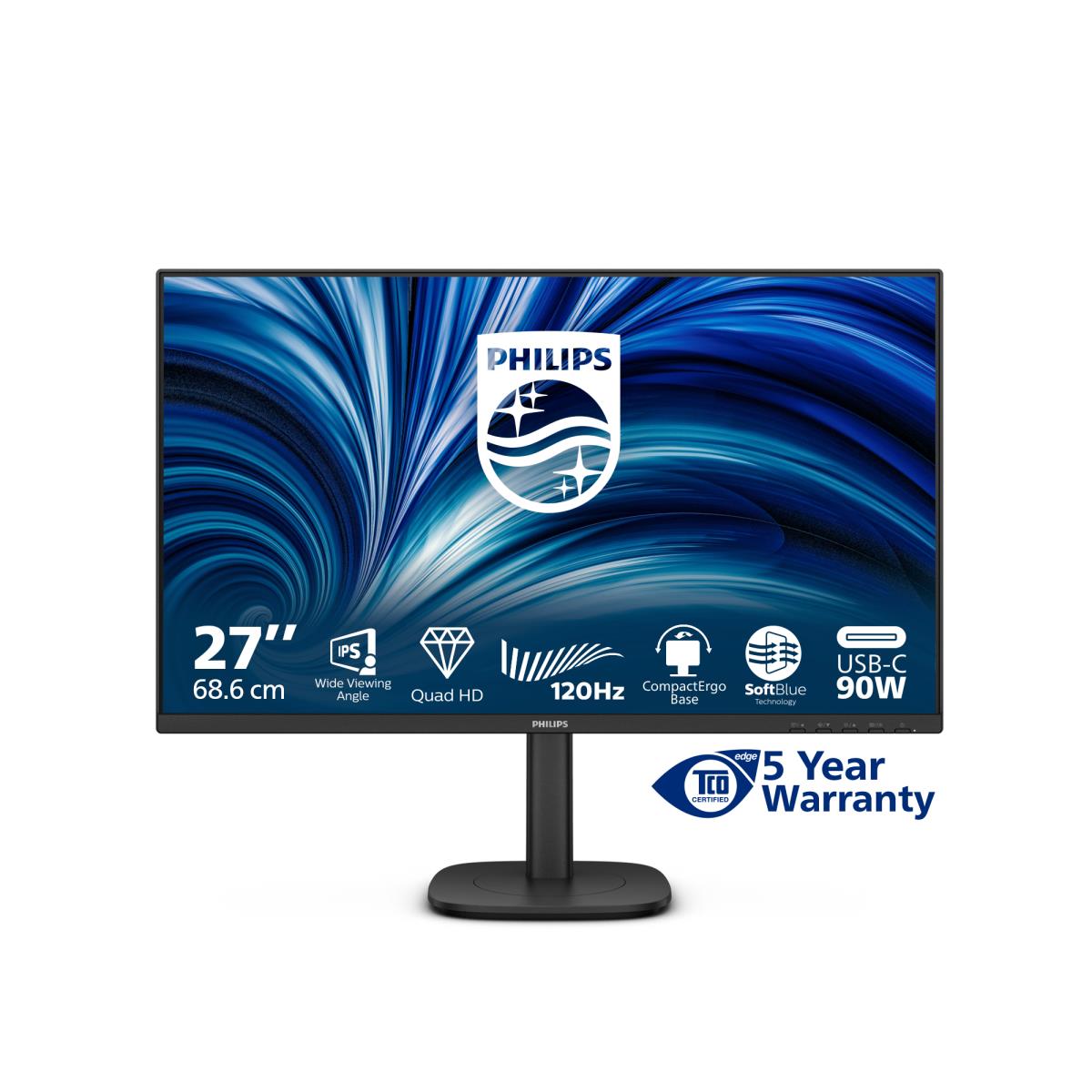 PHILIPS Desktop Monitor - 27b2u3601 - 27in - 2560x1440 ( Quad Hd ) 3000 Series