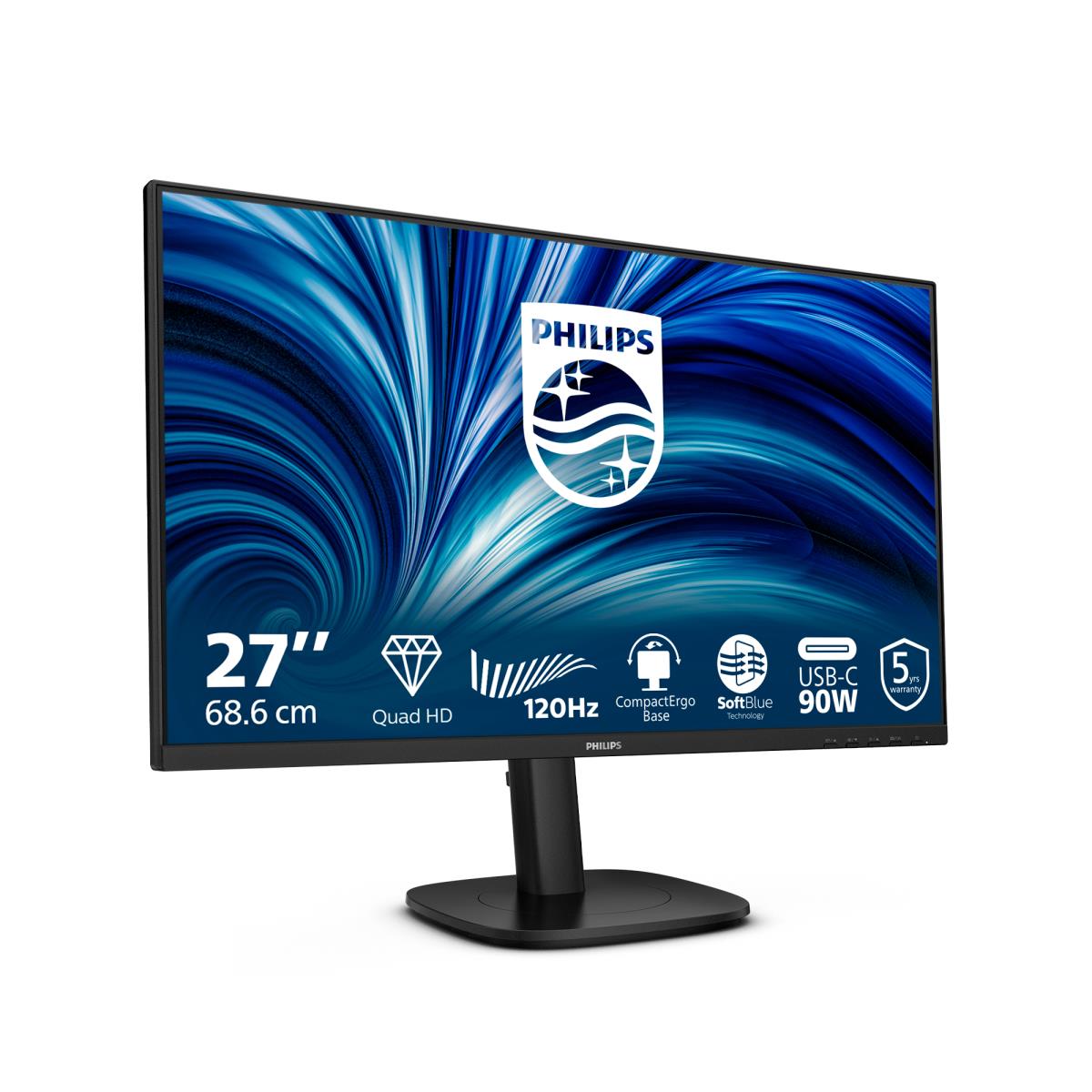 PHILIPS Desktop Monitor - 27b2u3601 - 27in - 2560x1440 ( Quad Hd ) 3000 Series