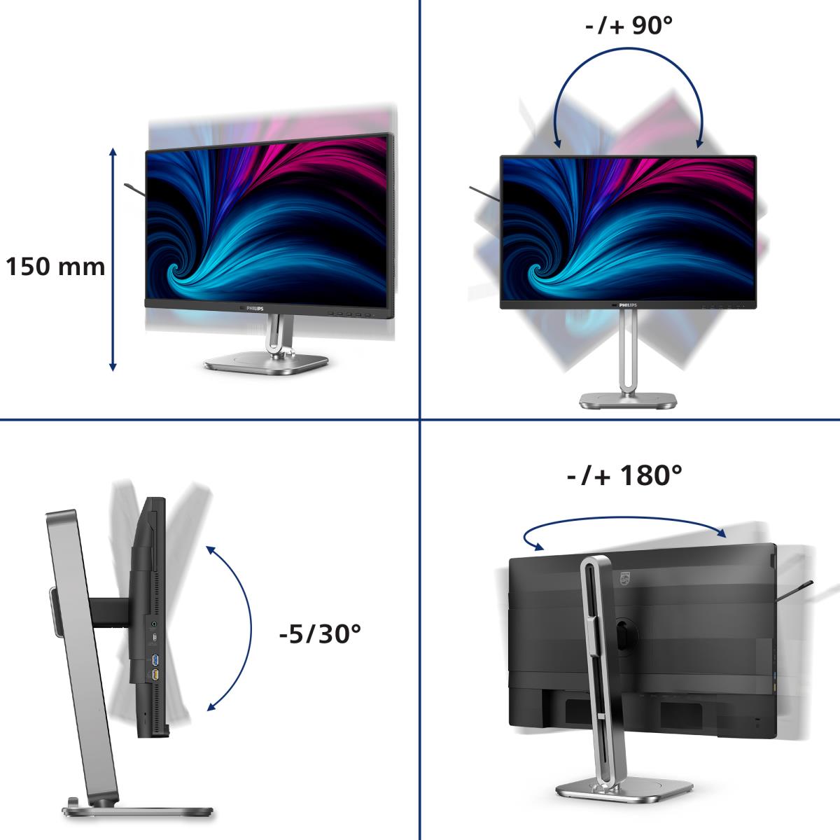 PHILIPS Desktop Monitor - 24b2u4301 - 24in
