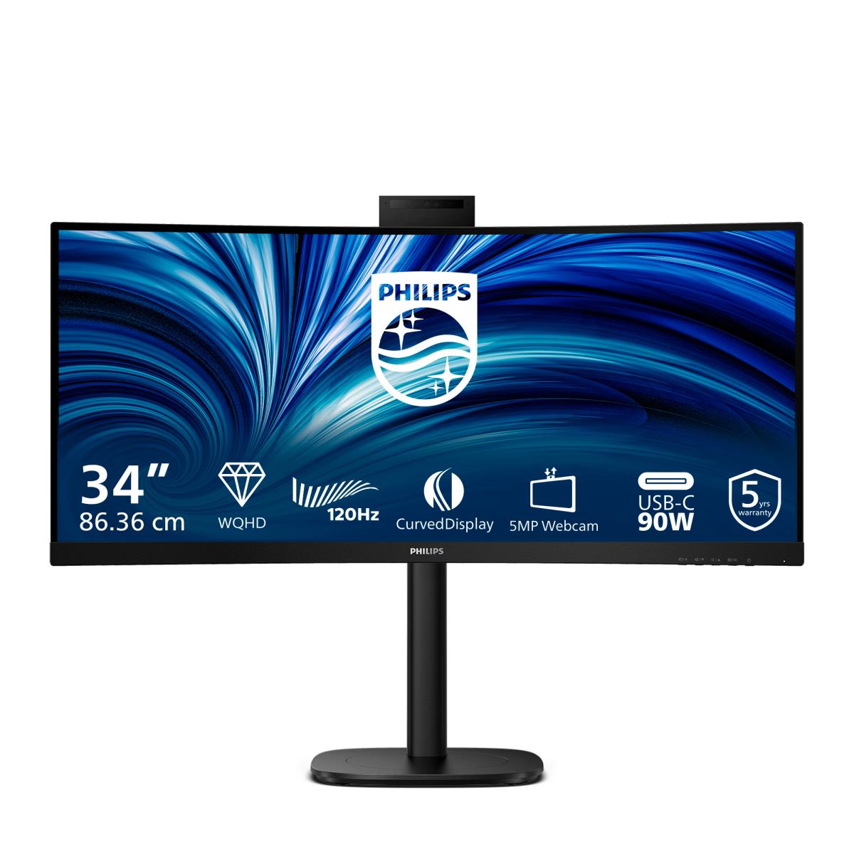 PHILIPS Desktop USB-c Curved Monitor - 34b2u3600ch - 34in - 3440x1440