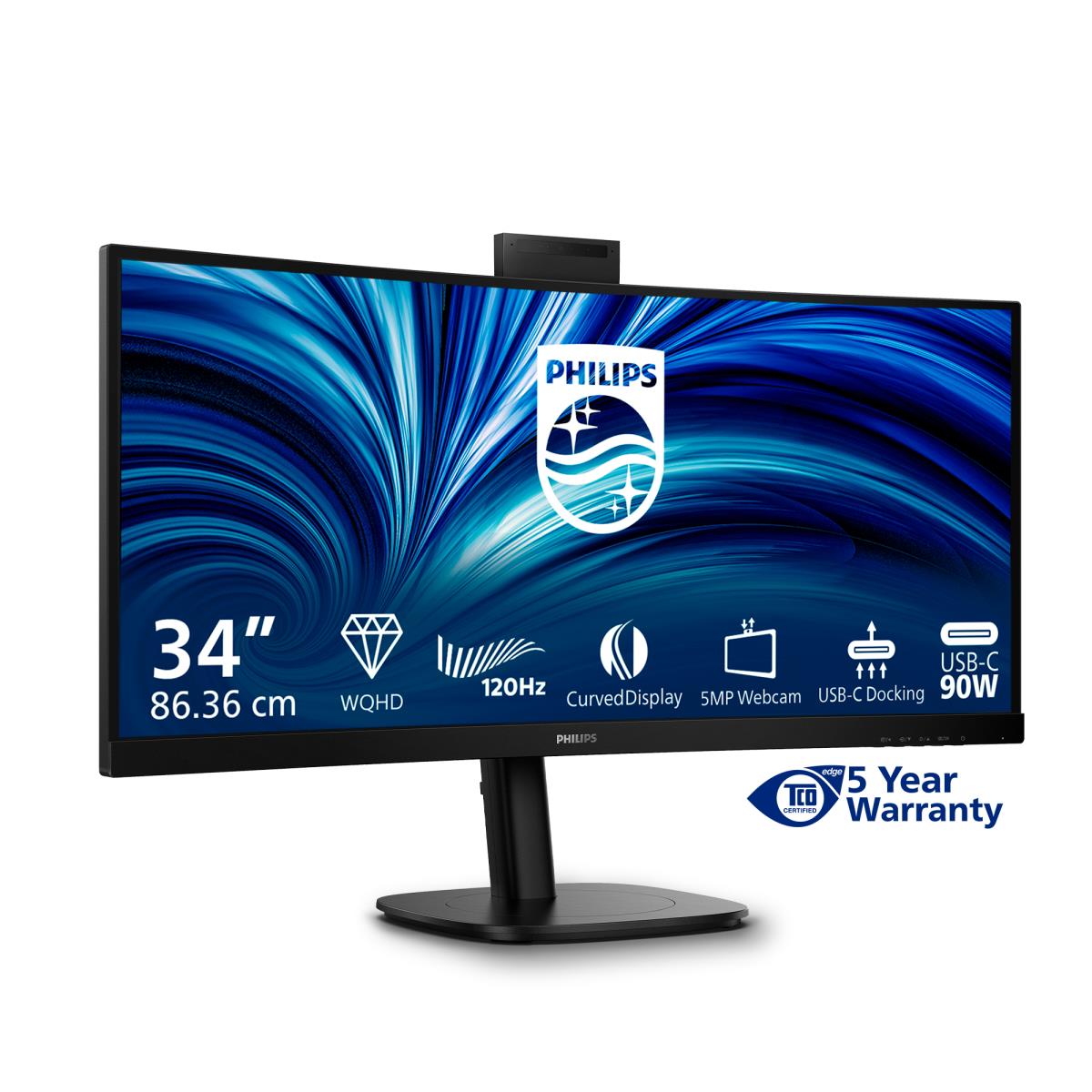 PHILIPS Desktop USB-c Curved Monitor - 34b2u3600ch - 34in - 3440x1440