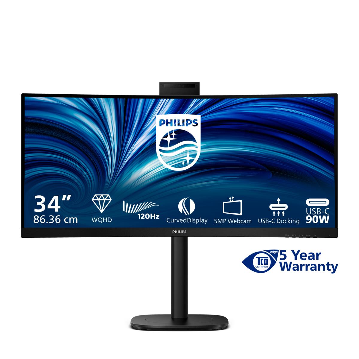 PHILIPS Desktop USB-c Curved Monitor - 34b2u3600ch - 34in - 3440x1440