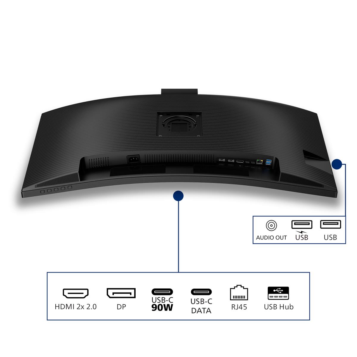 PHILIPS Desktop USB-c Curved Monitor - 34b2u3600ch - 34in - 3440x1440