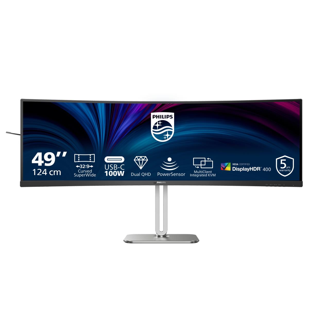 PHILIPS Large Format Curved USB-c Monitor - 49b2u5900c - 49in - 5120 X 1440 - Superwide Curved