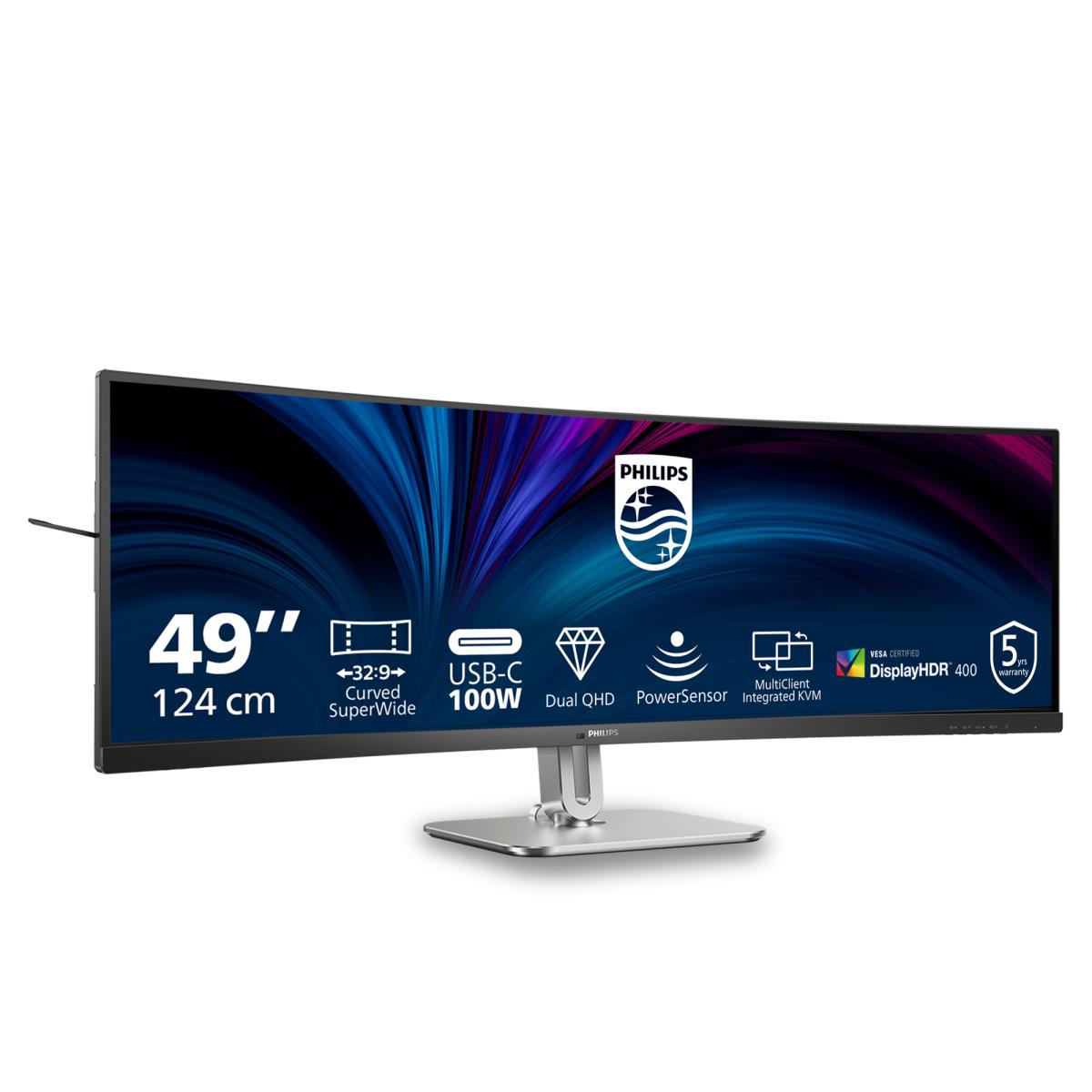 PHILIPS Large Format Curved USB-c Monitor - 49b2u5900c - 49in - 5120 X 1440 - Superwide Curved