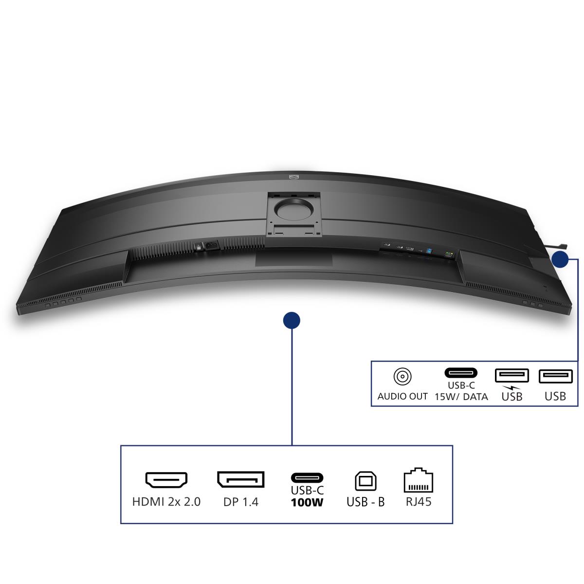 PHILIPS Large Format Curved USB-c Monitor - 49b2u5900c - 49in - 5120 X 1440 - Superwide Curved
