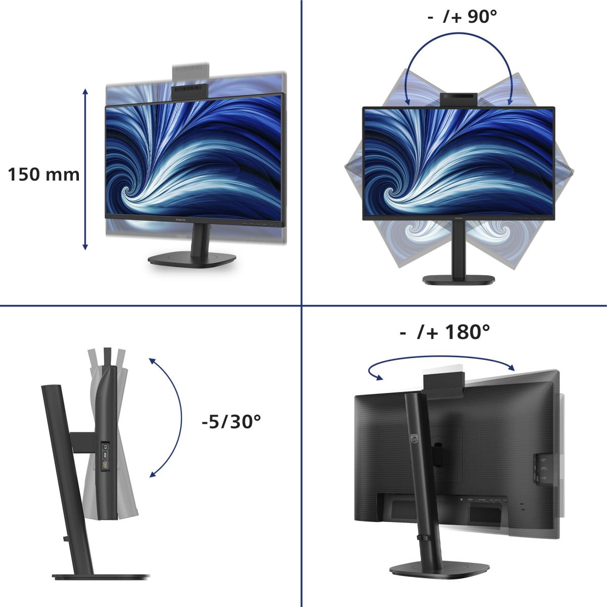 PHILIPS Desktop Monitor - 24b2n3200jh - 24in - 1920x1080