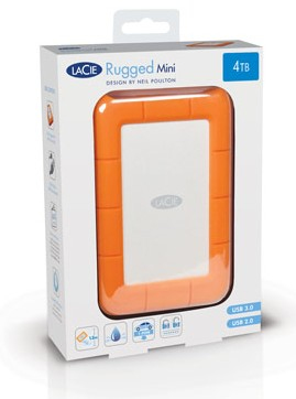SEAGATE Lacie 4TB Rugged Mini USB 3.0 Portable Drive