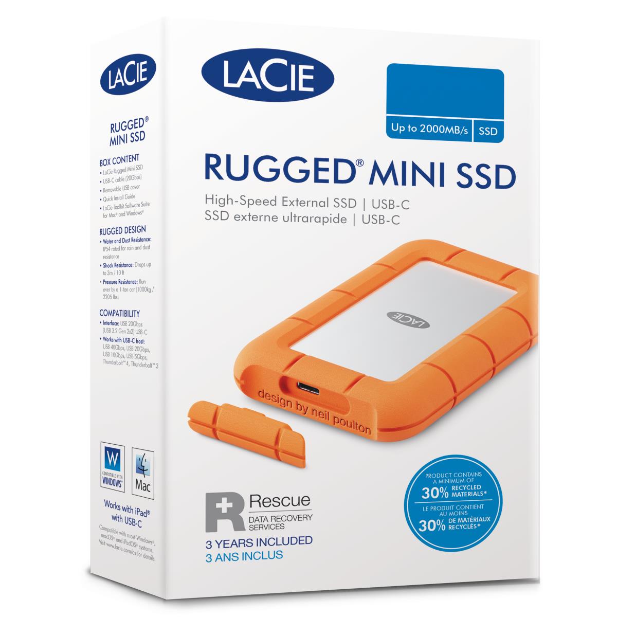 SEAGATE Lacie Rugged Mini 5TB 2.5in USB3.0