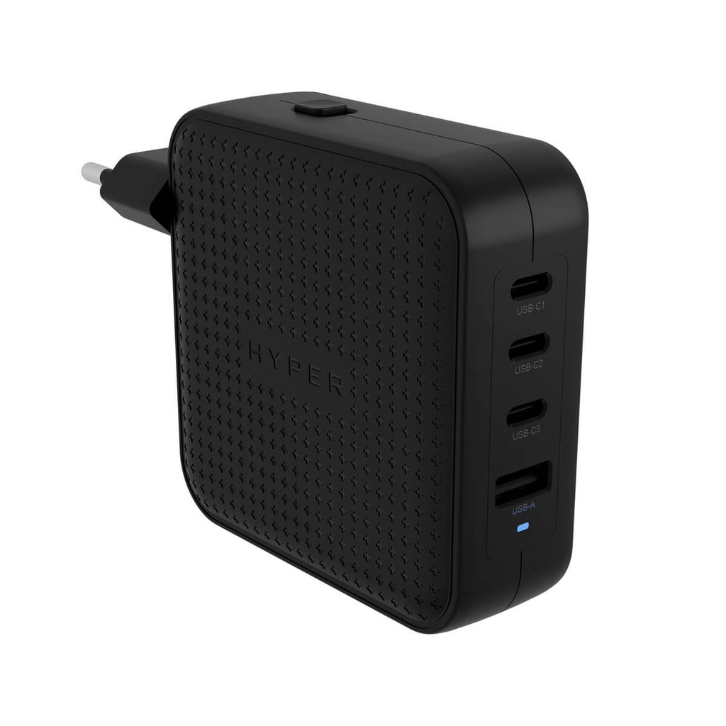 TARGUS Hyper Hyperjuice 100w USB-c Gan Travel Charger (3c+1a) - Black