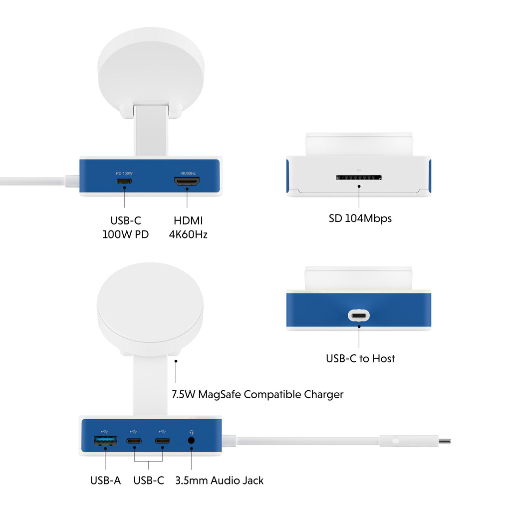 TARGUS Hyperdrive - Flex Magcharge USB-c Hub (blue)