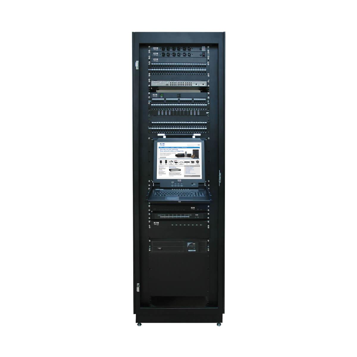 EATON CORPORATION 45U SMARTRACK STANDARD-DEPTH SERVER RACK ENCLOSURE CABINET WI