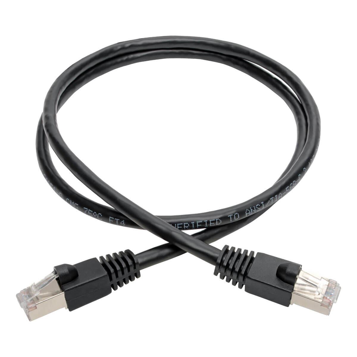EATON CORPORATION TRIPP LITE Patch cable - CAT6a - STP - Snagless - 90cm - Black