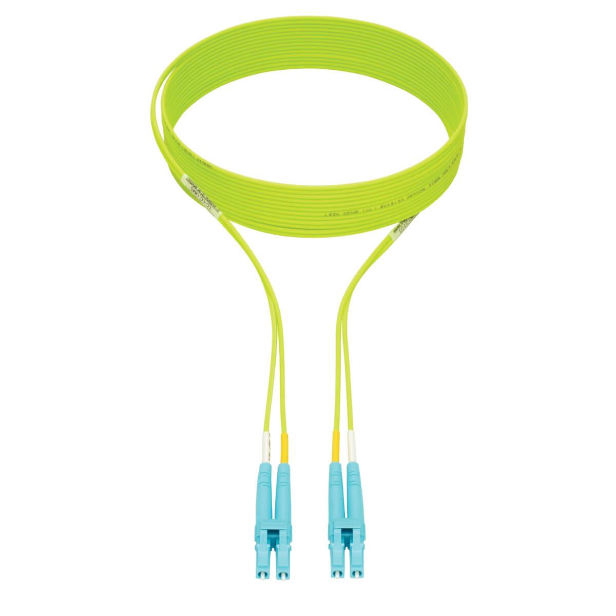 EATON CORPORATION LC TO LC MULTIMODE DUPLEX FIBER PATCH CBL OM5 LIME GREEN 3M