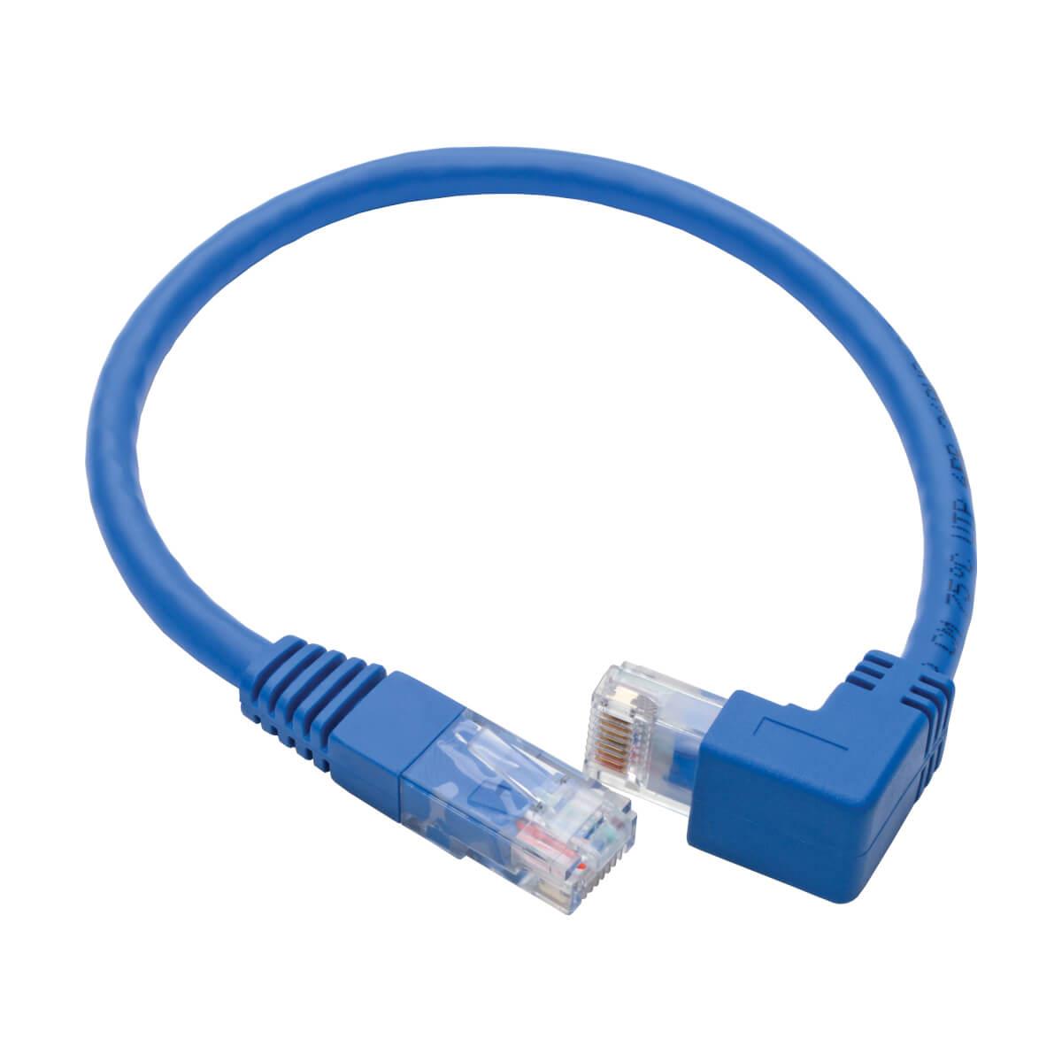 EATON CORPORATION TRIPP LITE Patch Cable - CAT6 - molded - 30cm - Blue - Right-Angle Down