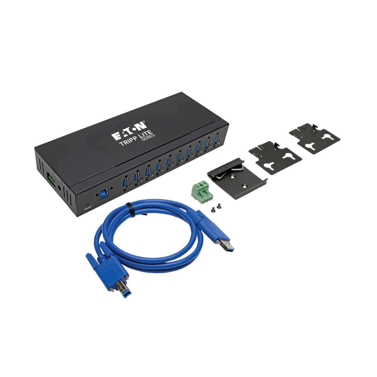 EATON CORPORATION 10-PORT INDUSTRIAL-GRADE USB3.0 HUB 20 KV ESD IMMUNITY MOUNTABLE