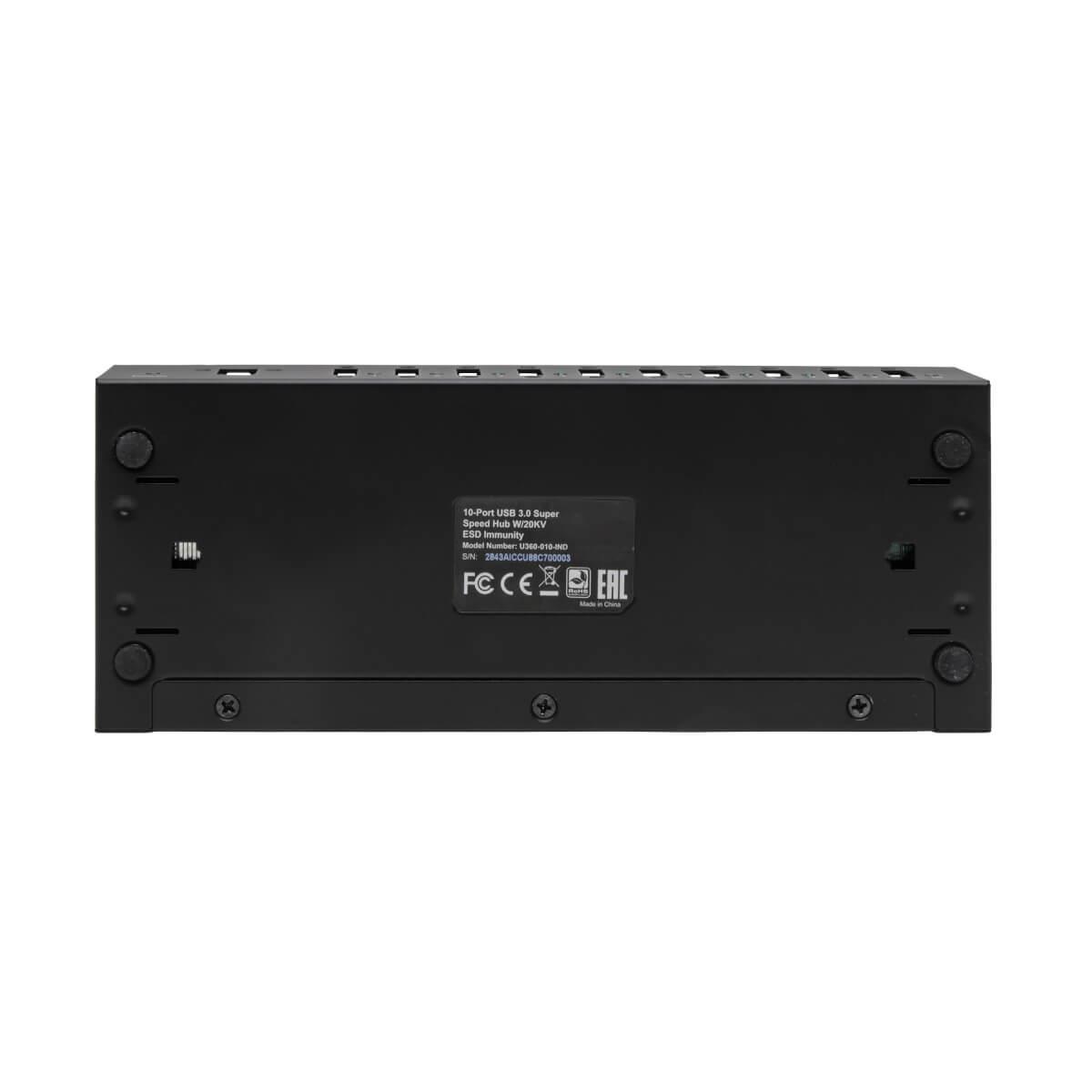 EATON CORPORATION 10-PORT INDUSTRIAL-GRADE USB3.0 HUB 20 KV ESD IMMUNITY MOUNTABLE
