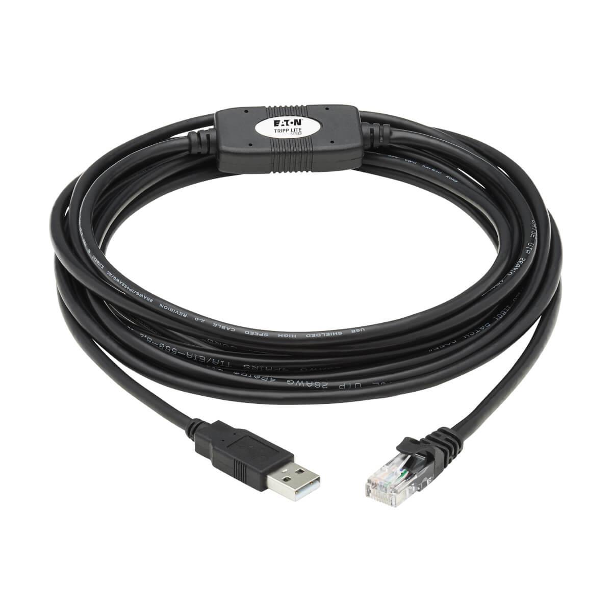 EATON CORPORATION USB-A TO RJ45 ROLLOVER CONSOLE CBL M/M CISCO 250 KBPS BLK 4.57M
