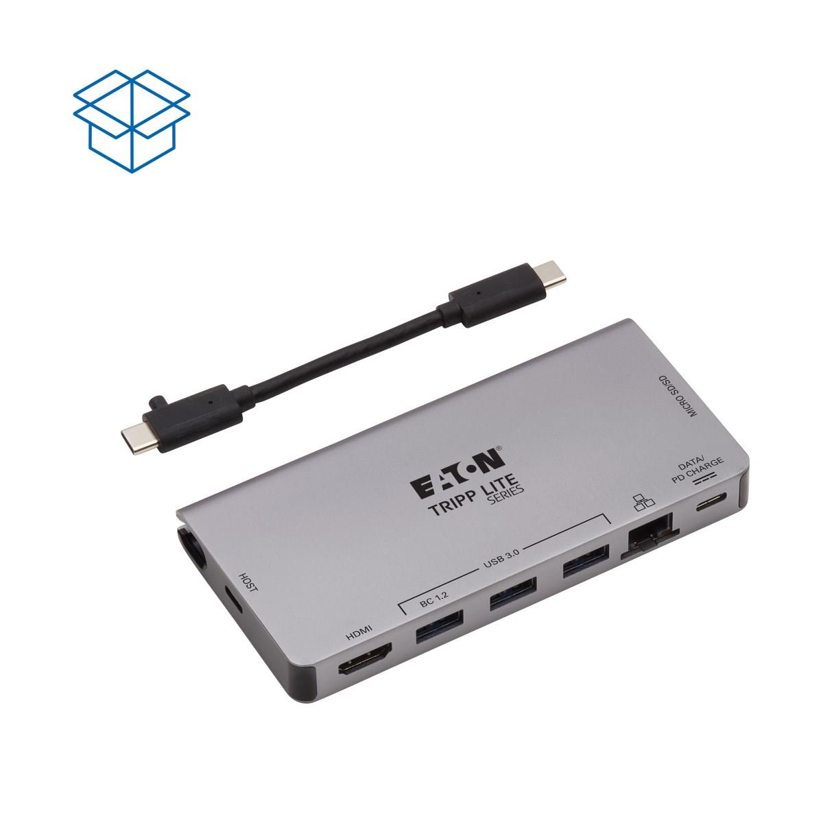 EATON CORPORATION USB-C DOCKING STATION HDMI 4K USB-A/C PD CHARG 3.0USB-C CBLGRY