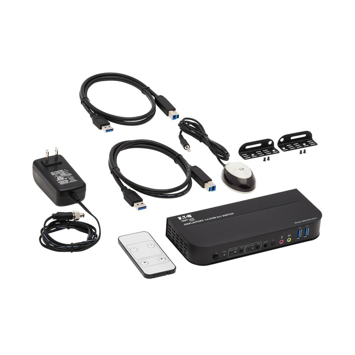 EATON CORPORATION 2PT DISPLAYPORT/USB KVM SWITCH 4K HDR HDCP DP USB SHARE USB3.0