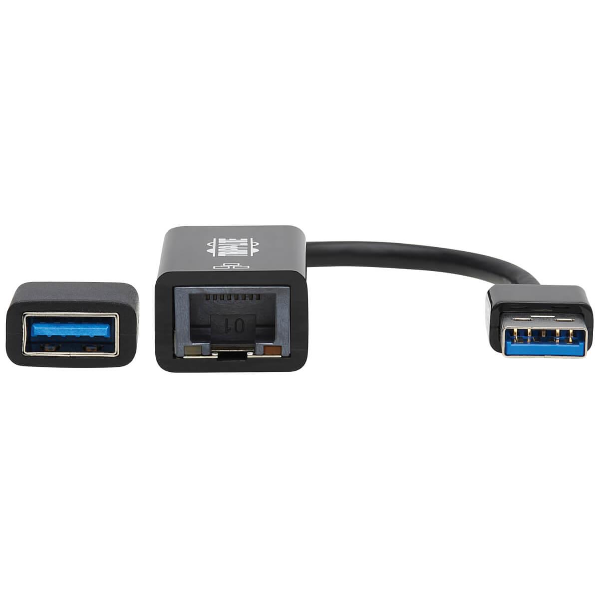 EATON CORPORATION TRIPP LITE USB-C, USB-A to RJ45 Gigabit Ethernet Network Adapter (2xM/F), USB 3.2 Gen 1, Black