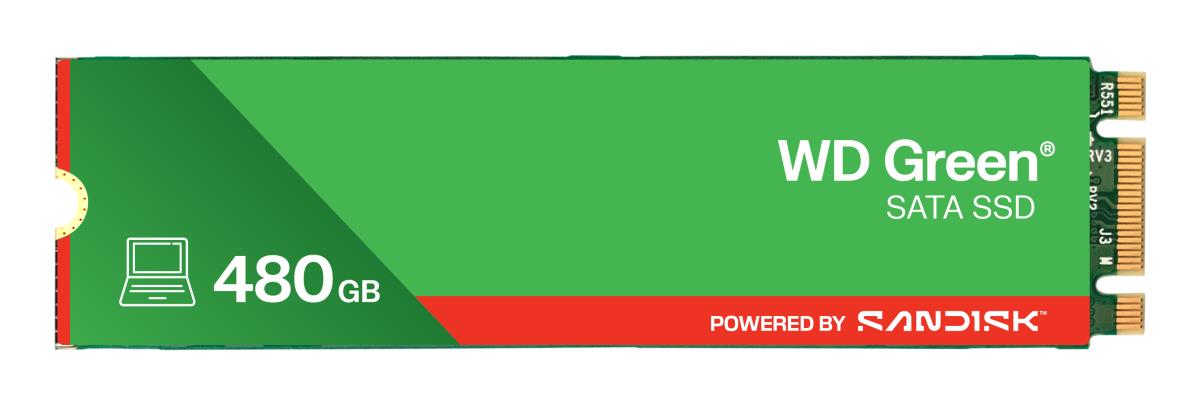 WESTERN DIGITAL SSD - WD Green - 480GB - SATA 6Gb/s - M.2 2280 - MTTF 2.0M hours