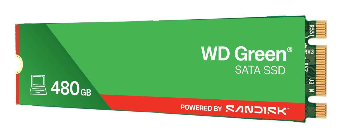 WESTERN DIGITAL SSD - WD Green - 480GB - SATA 6Gb/s - M.2 2280 - MTTF 2.0M hours