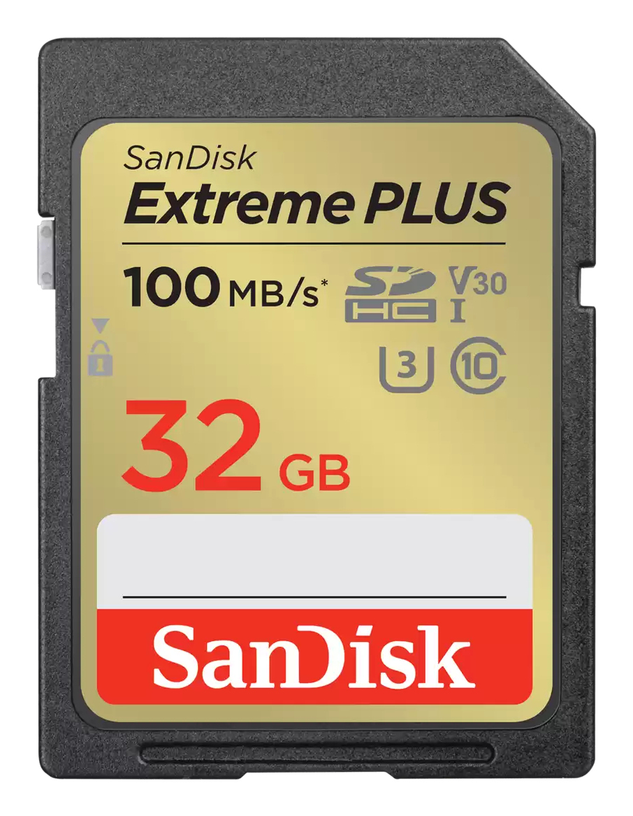 WESTERN DIGITAL Extreme PLUS 32GB SDHC Memory Card 2-Pack 100MB/s 60MB/s UHS-I Class 10 U3 V30