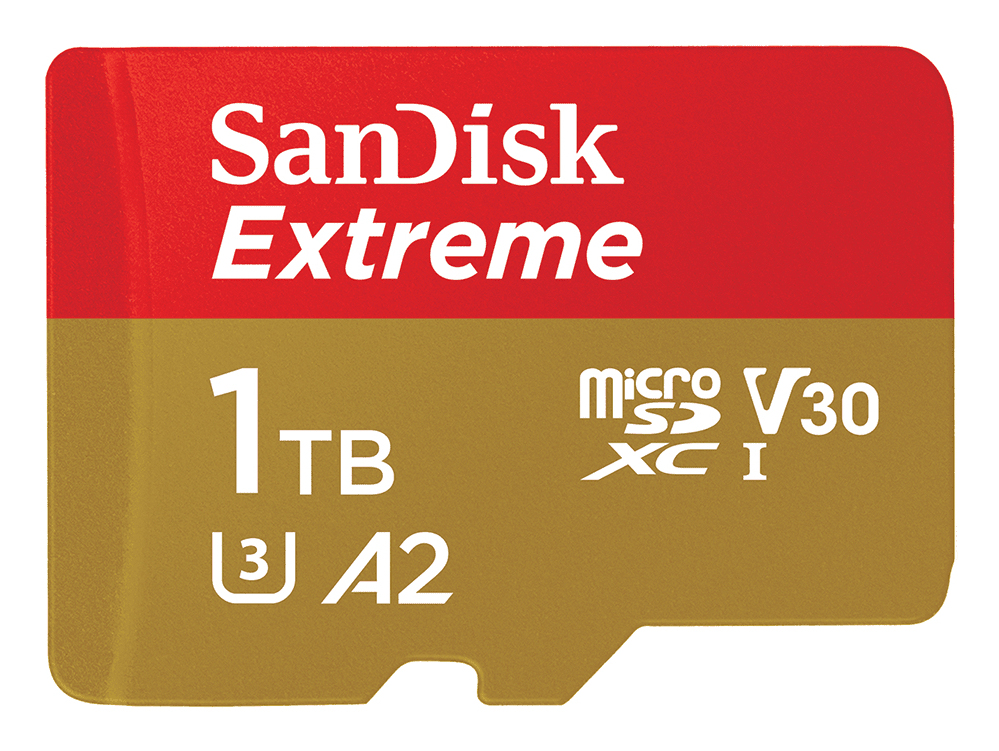WESTERN DIGITAL Extreme Micro SDXC 1TB+SD Adapater 190MB/s 130MB/s A2 C10 V30 UHS-I U3