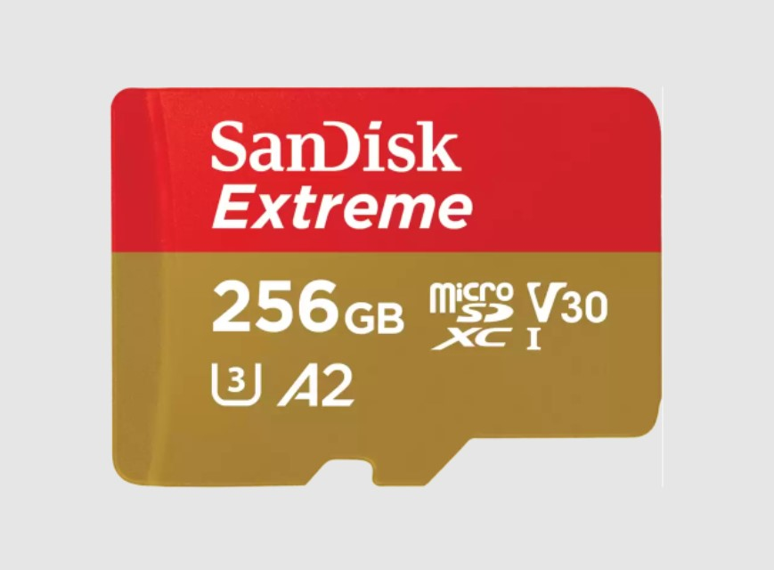 WESTERN DIGITAL Extreme Micro SDXC 256GB+SD Adapater 190MB/s 130MB/s A2 C10 V30 UHS-I U3